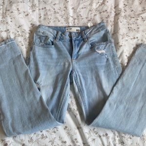 Garage Light Wash Stretch Girlfriend Jeans